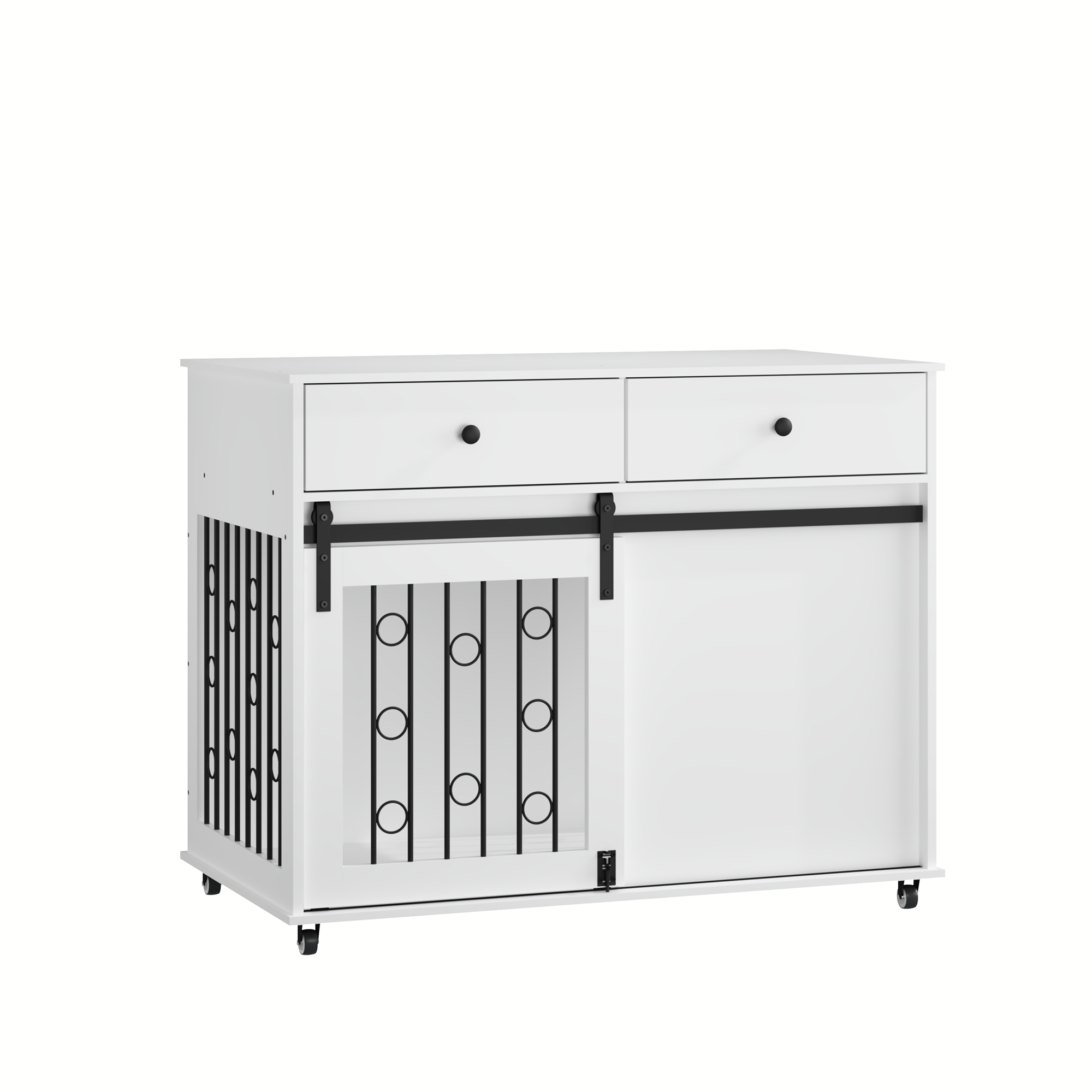 Dog Crate — Sliding Barn Door