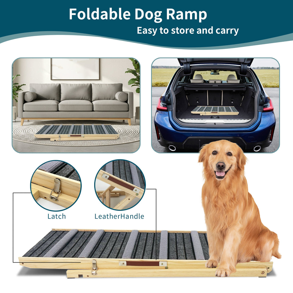 Adjustable Dog Ramp — Solid Wood
