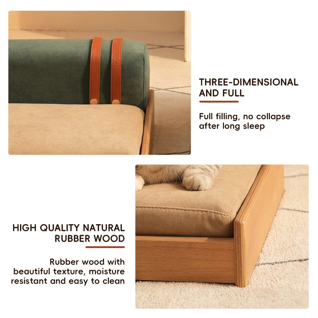 Oak Veneer Pet Bed — Modern