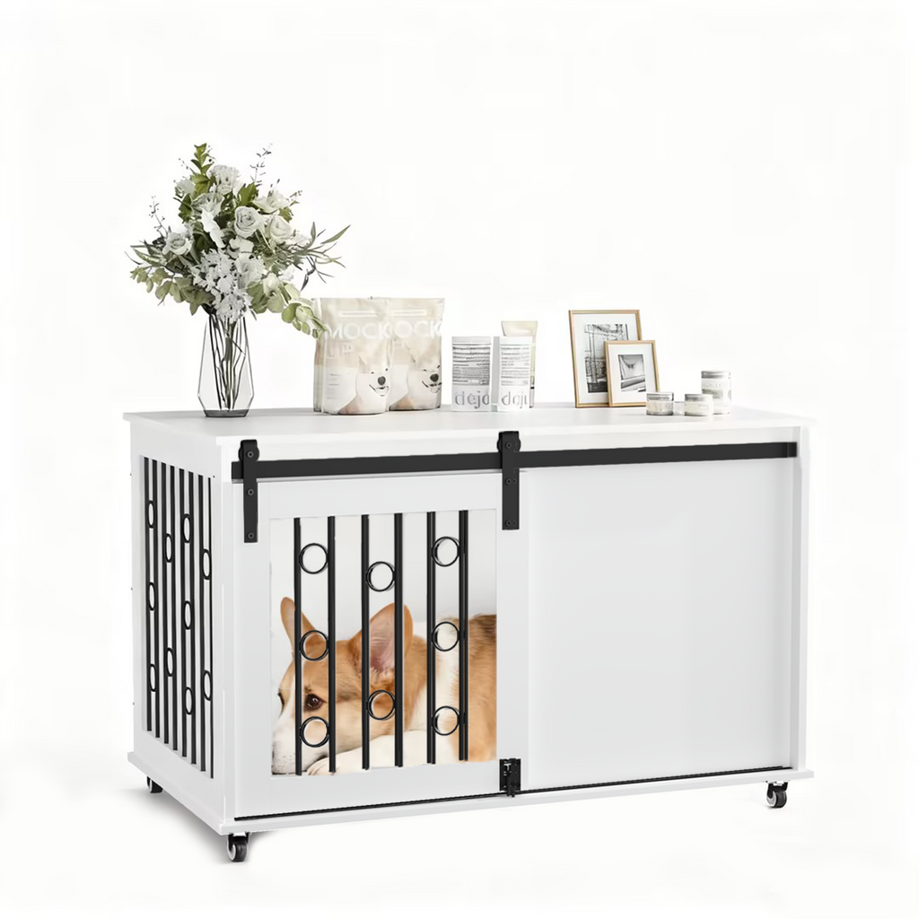 Dog Crate — Sliding Barn Door