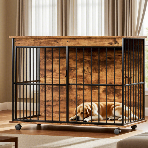 Wooden Dog Crate — Furniture Style