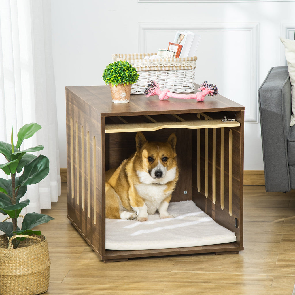 Dog Crate End Table — Removable Panel