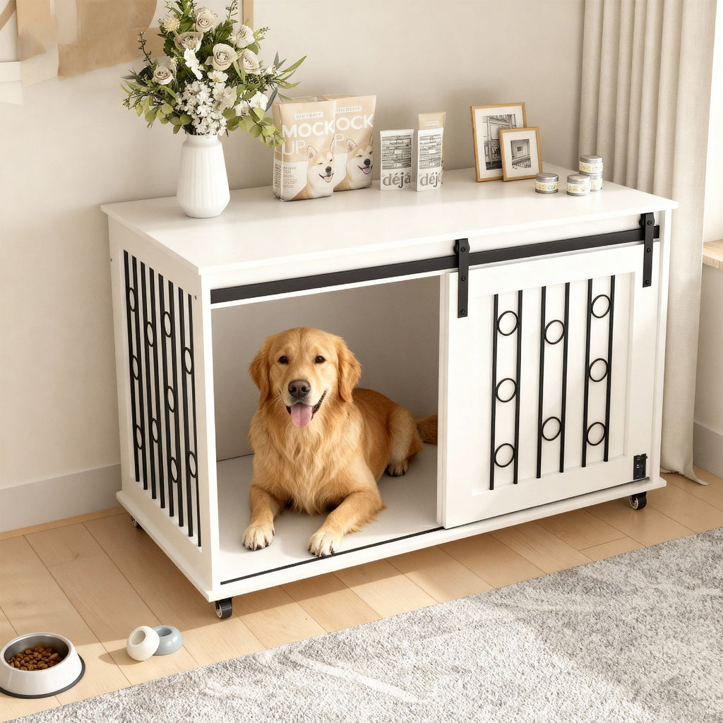 Dog Crate — Sliding Barn Door