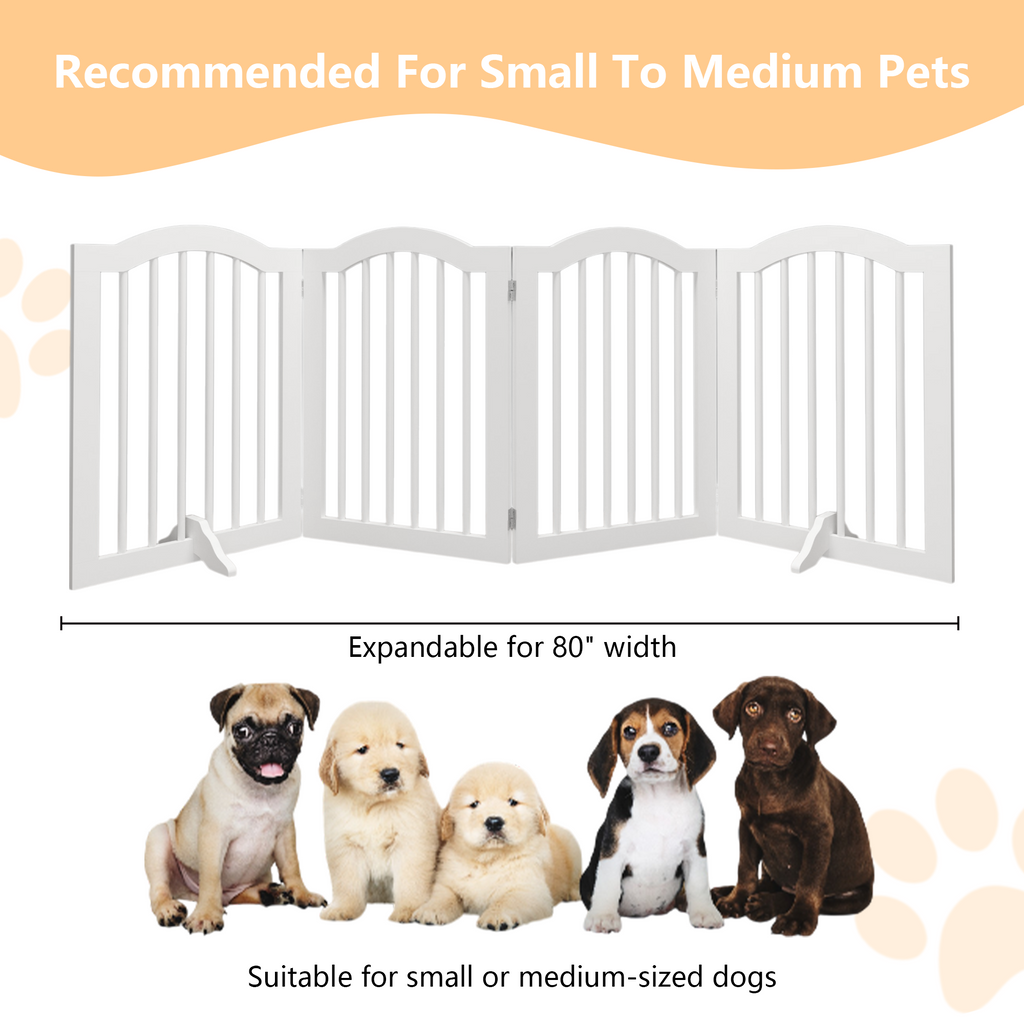 Freestanding Pet Gate — Foldable Wood