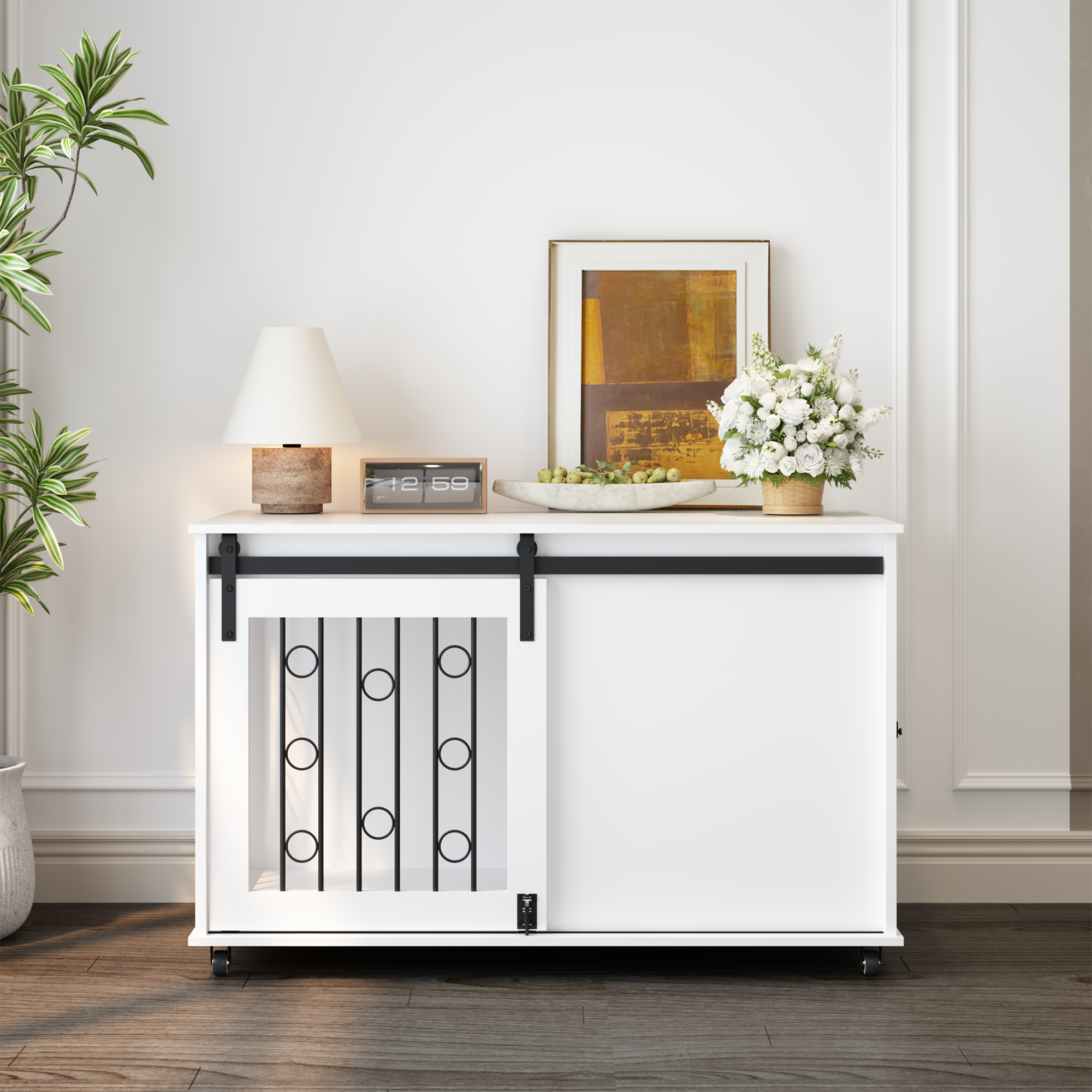Dog Crate — Sliding Barn Door