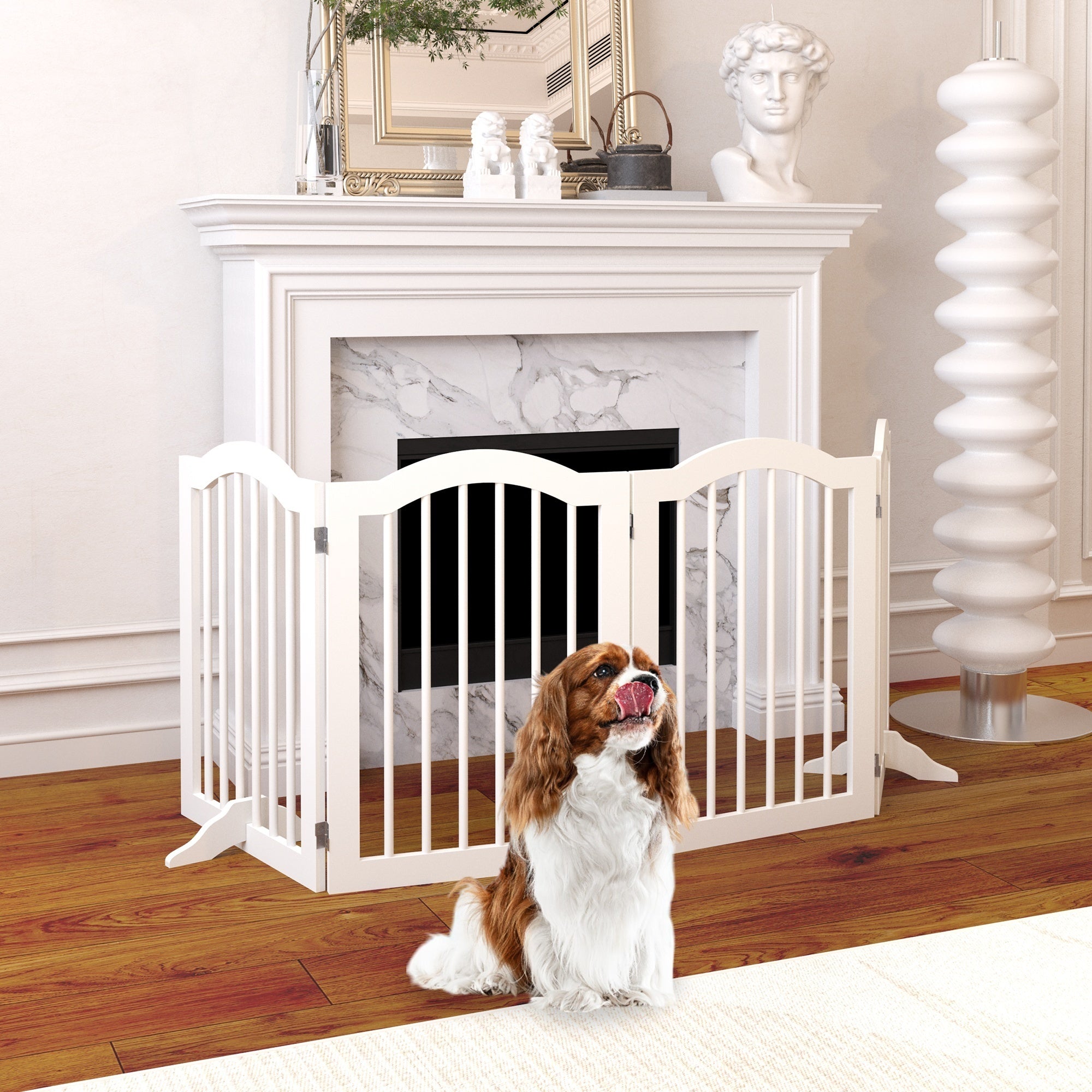 Freestanding Pet Gate — Foldable Wood