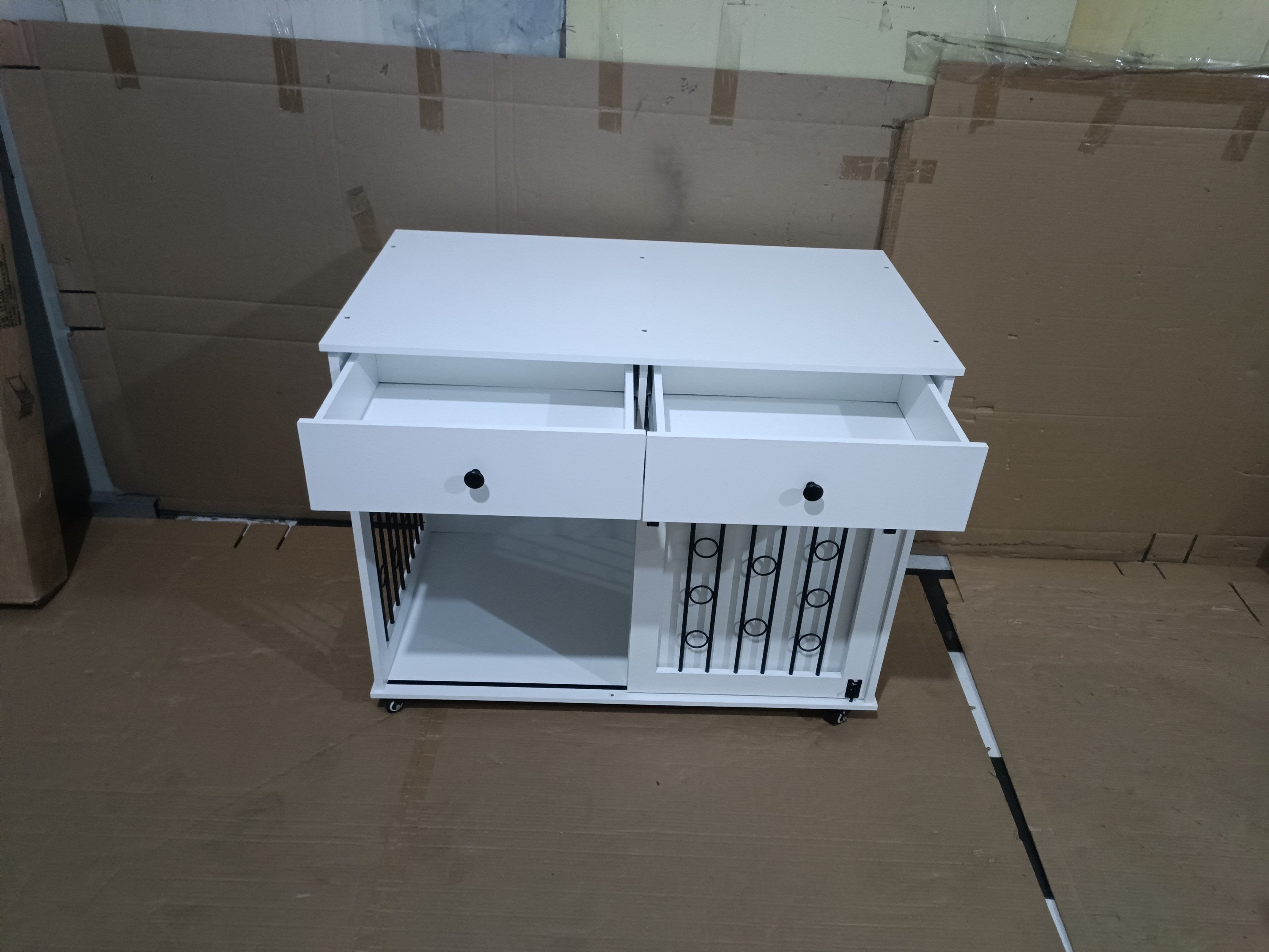 Dog Crate — Sliding Barn Door