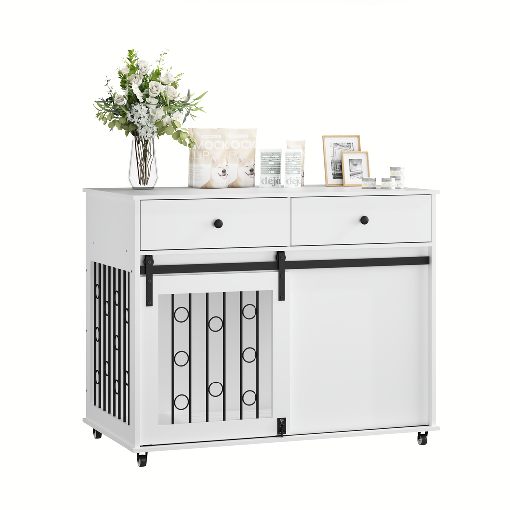 Dog Crate — Sliding Barn Door