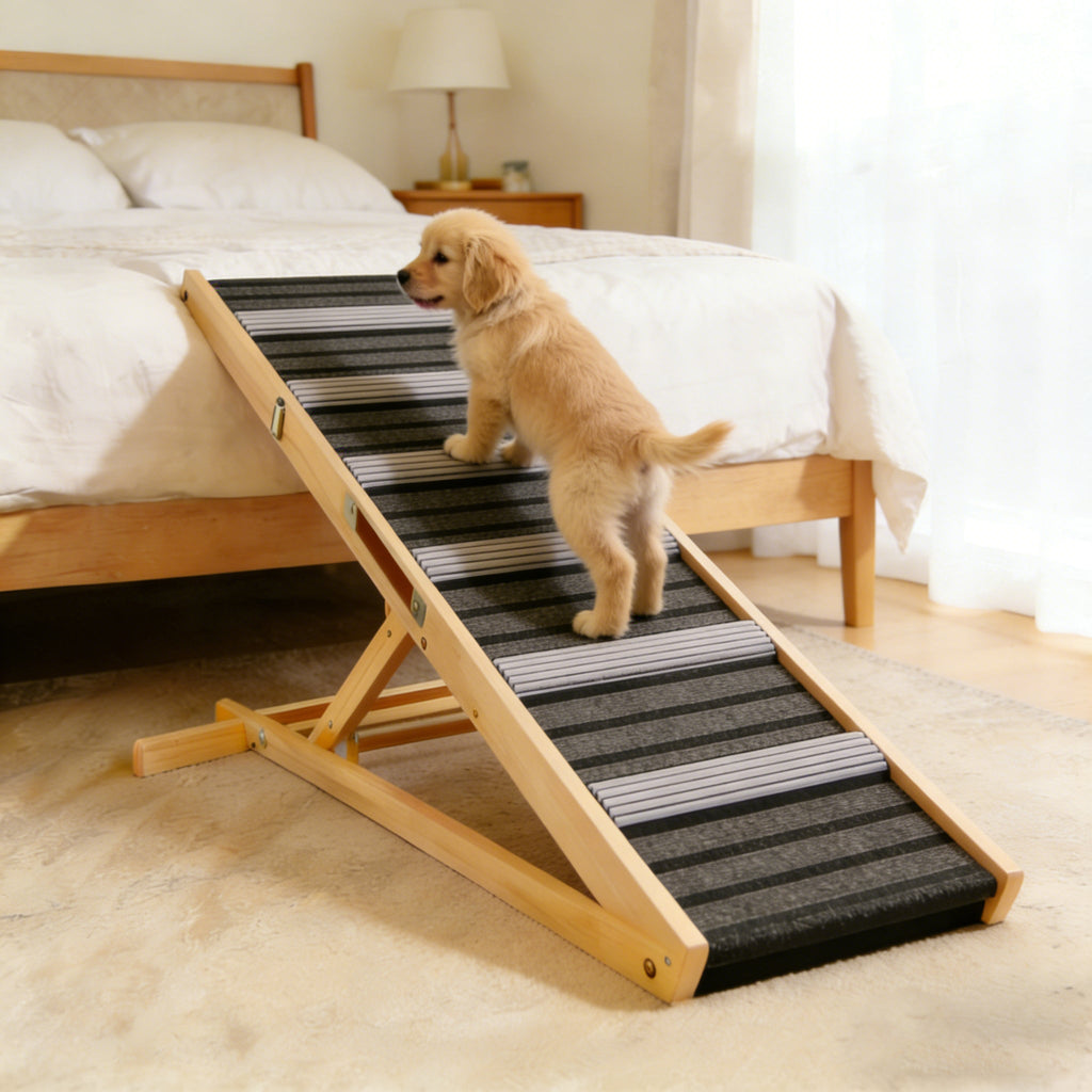 Adjustable Dog Ramp — Solid Wood