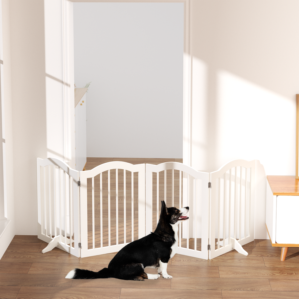 Freestanding Pet Gate — Foldable Wood