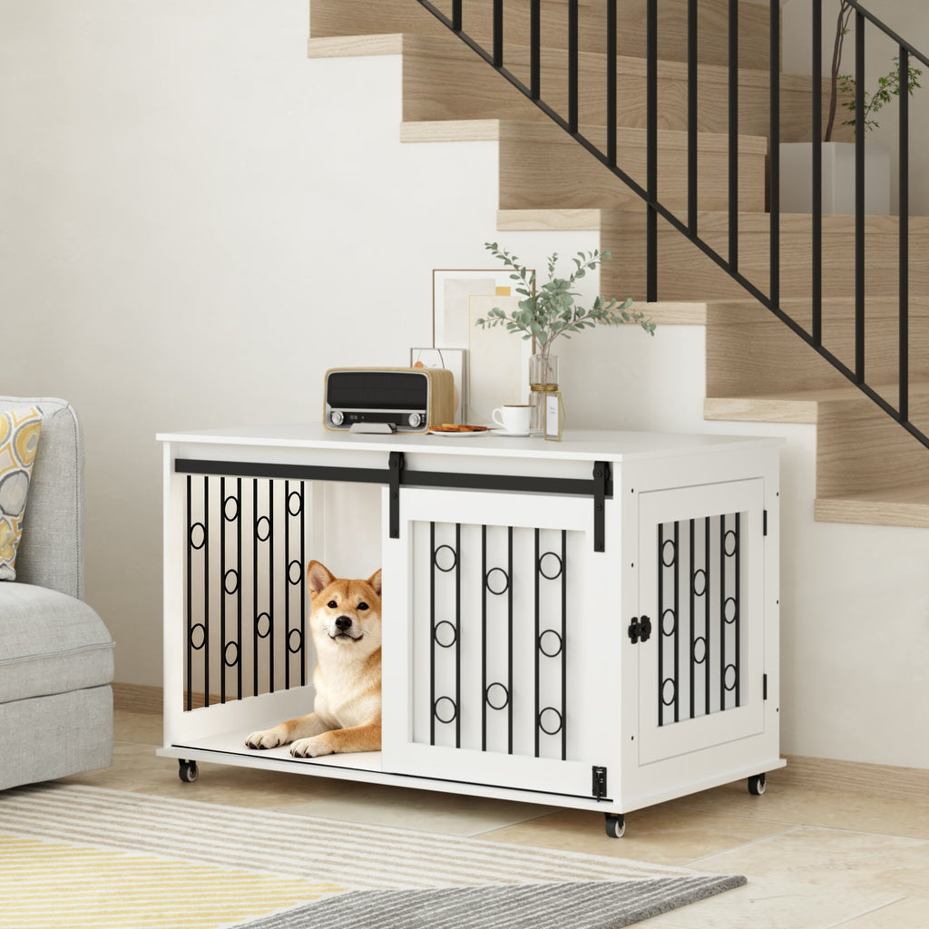 Dog Crate — Sliding Barn Door