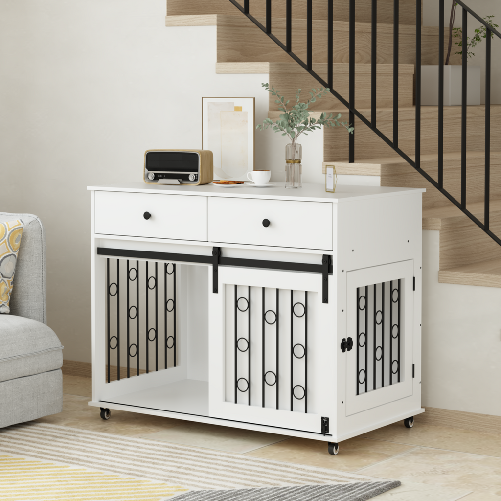 Dog Crate — Sliding Barn Door