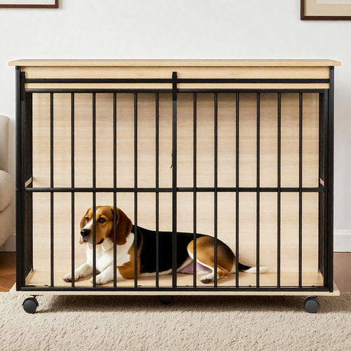 Wooden Dog Crate — Furniture Style