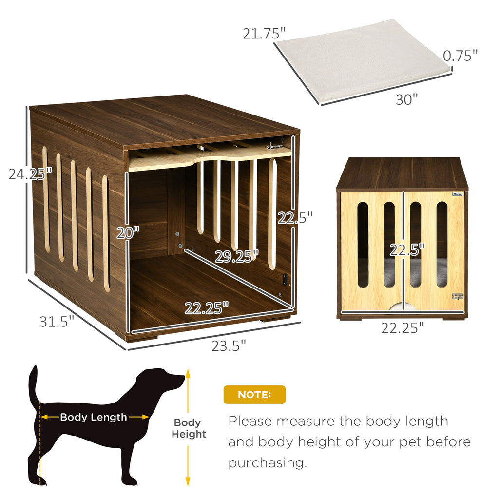 Dog Crate End Table — Removable Panel