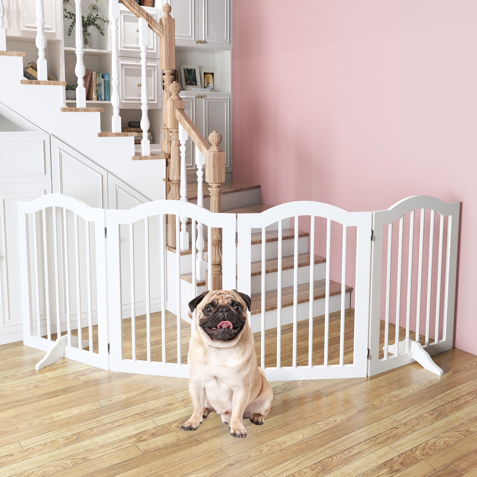 Freestanding Pet Gate — Foldable Wood
