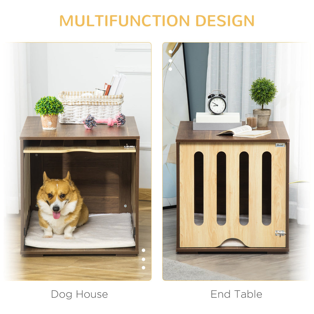 Dog Crate End Table — Removable Panel