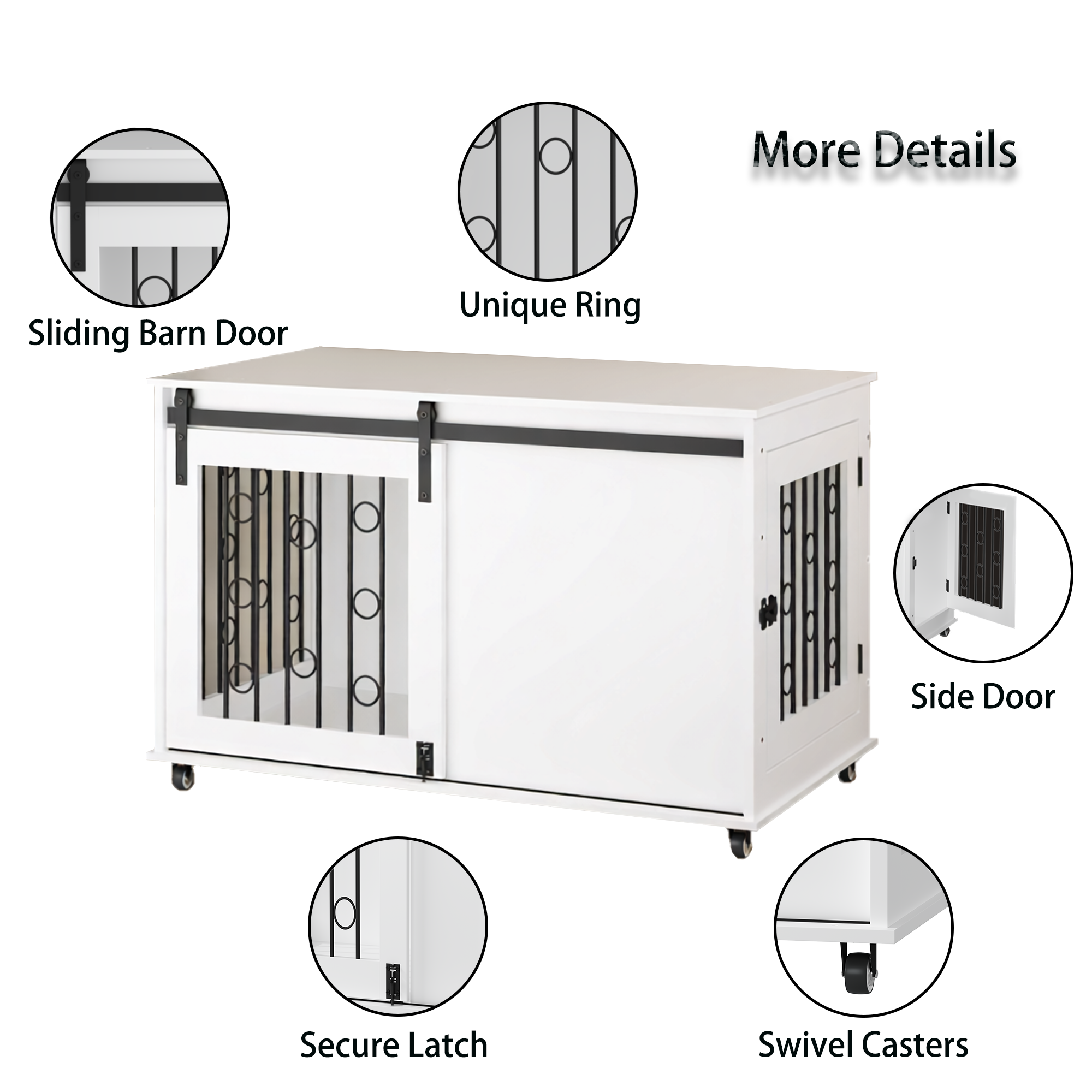 Dog Crate — Sliding Barn Door