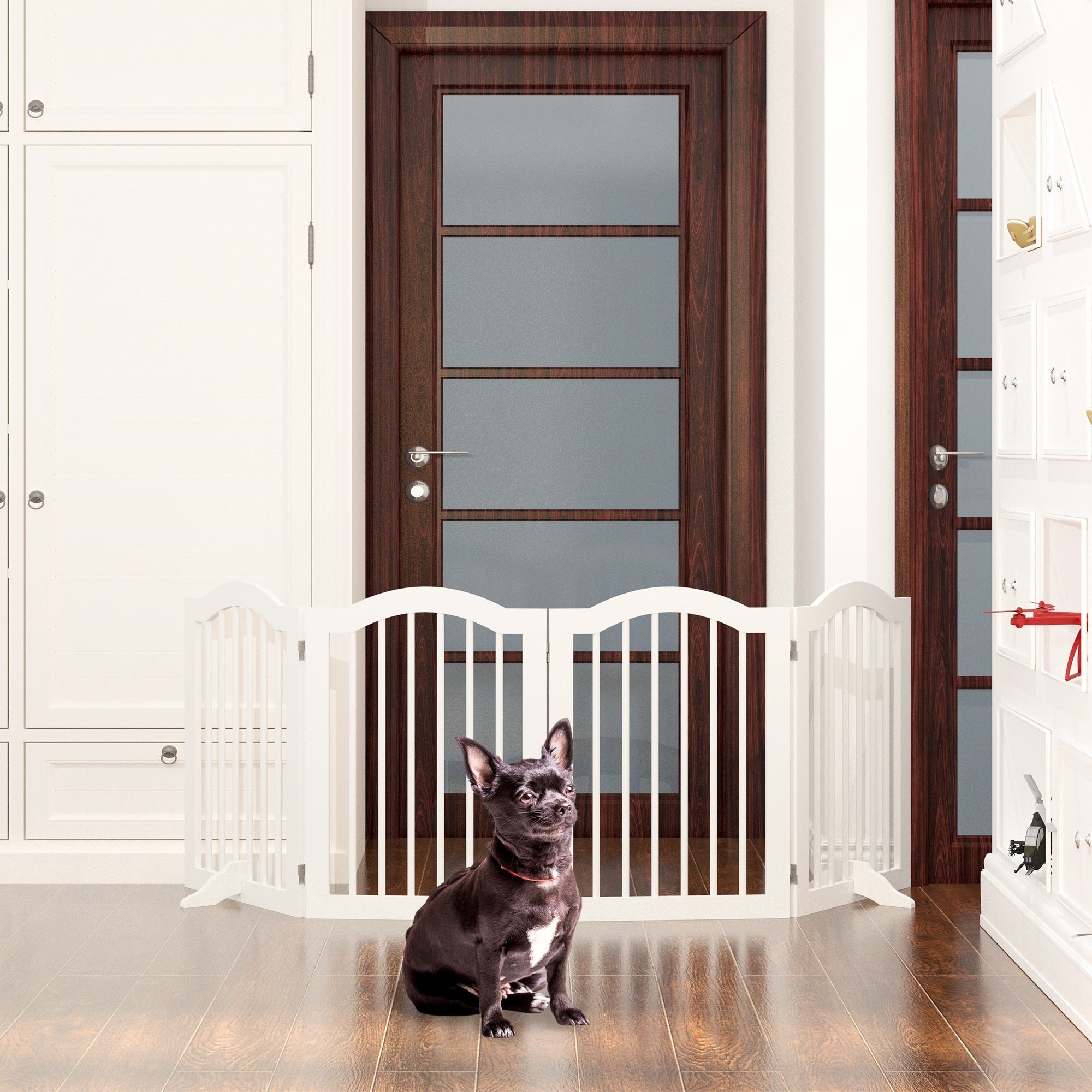Freestanding Pet Gate — Foldable Wood