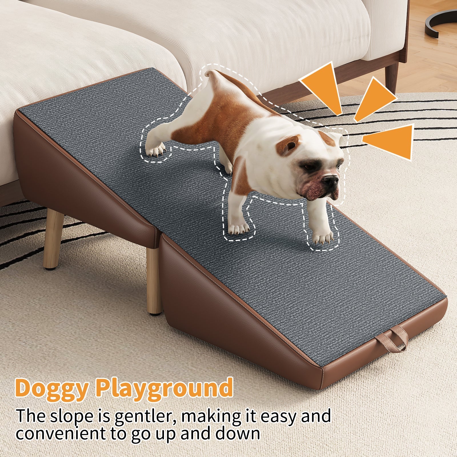 Foldable Wood Pet Stairs & Ramp — Large