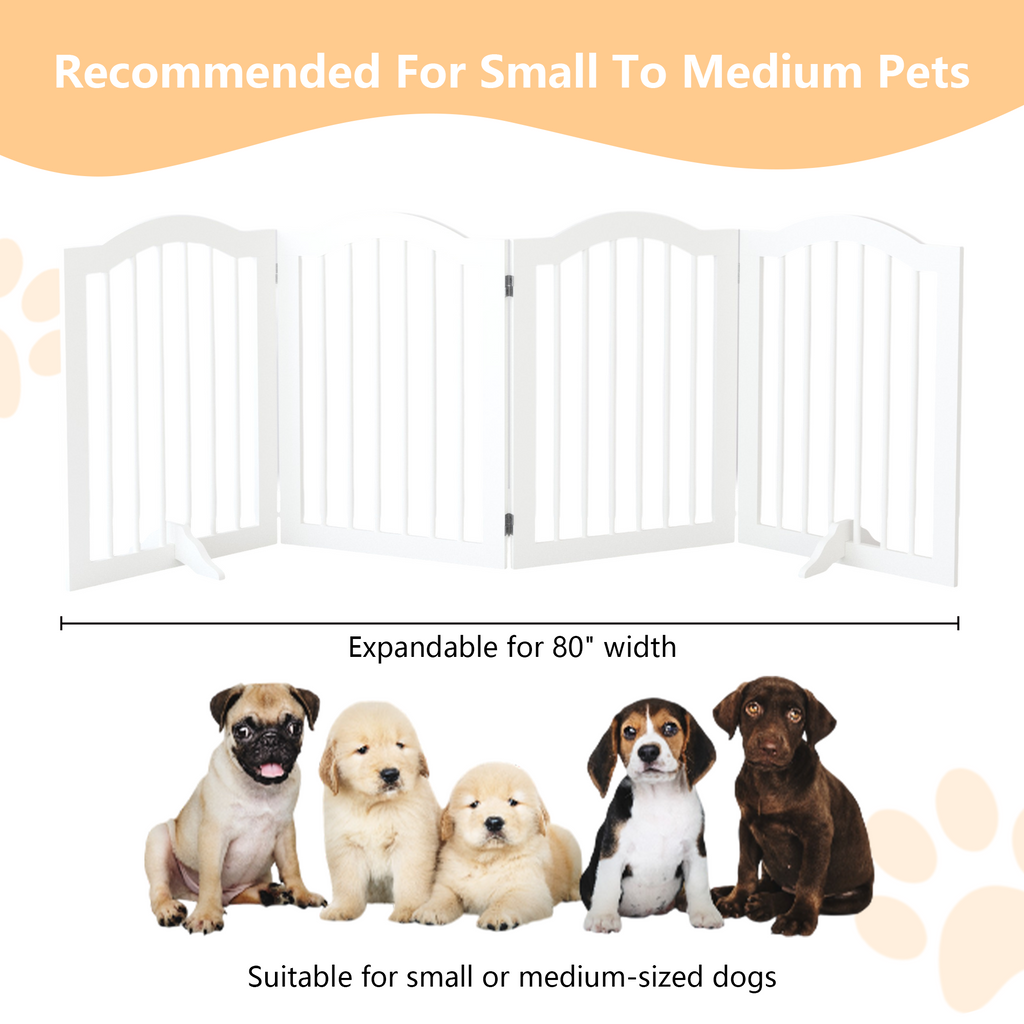 Freestanding Pet Gate — Foldable Wood