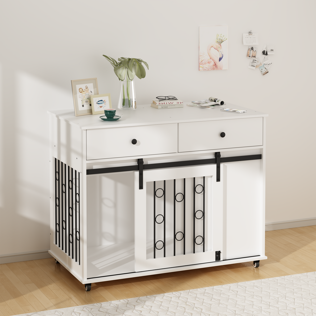 Dog Crate — Sliding Barn Door