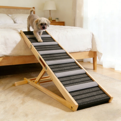 Adjustable Dog Ramp — Solid Wood