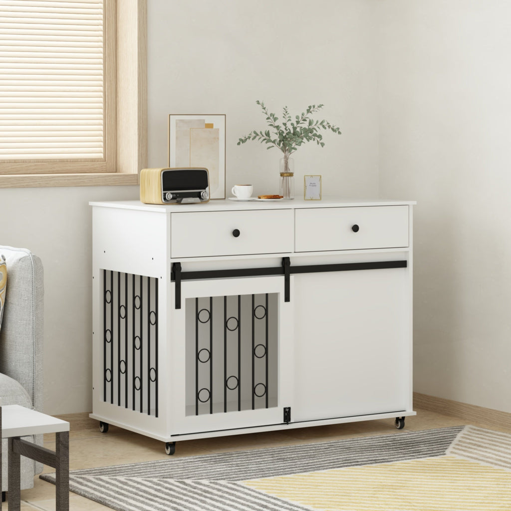 Dog Crate — Sliding Barn Door