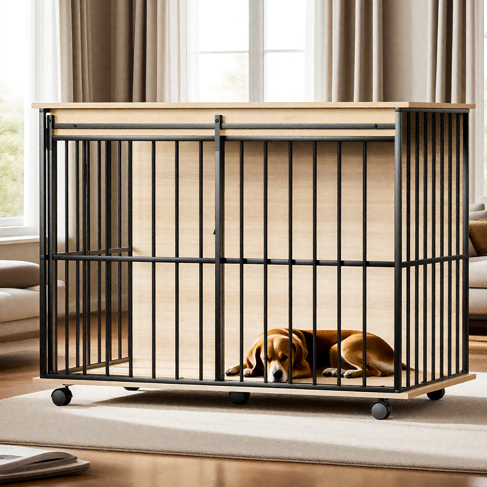 Wooden Dog Crate — Furniture Style