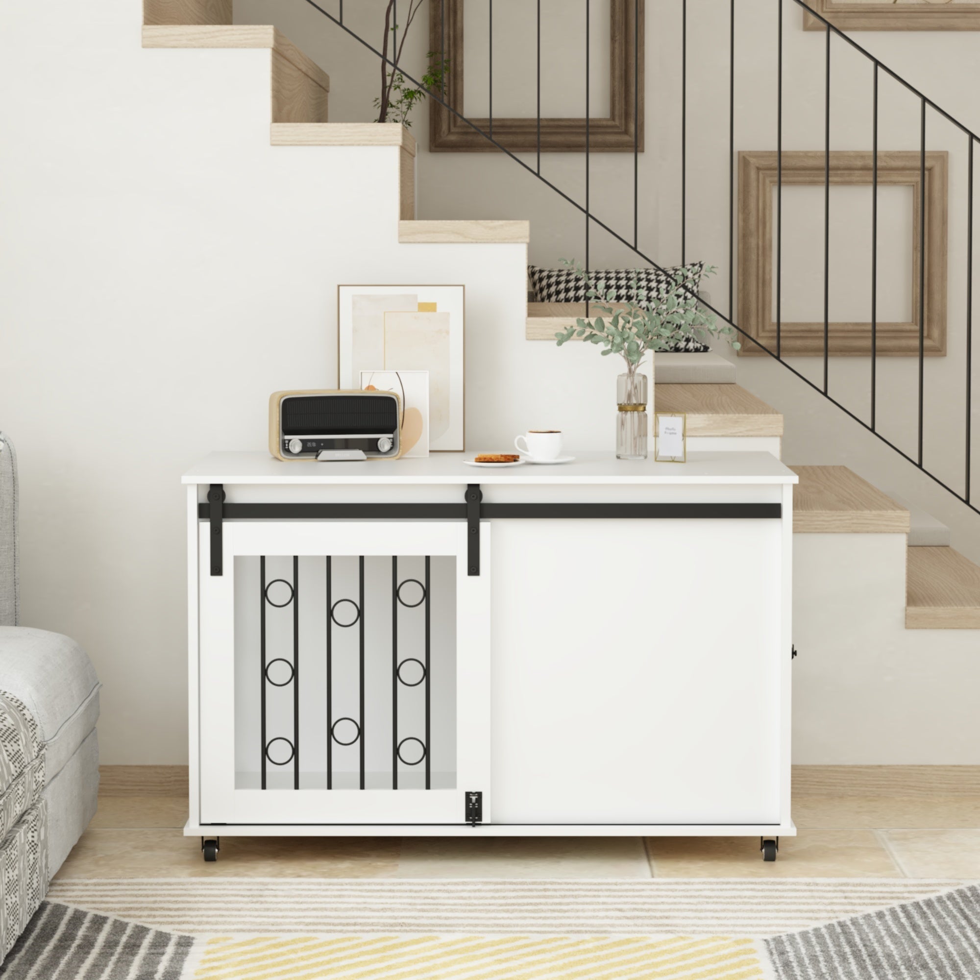 Dog Crate — Sliding Barn Door