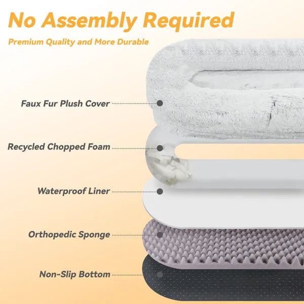 Oversized Human & Pet Bed — Faux Fur