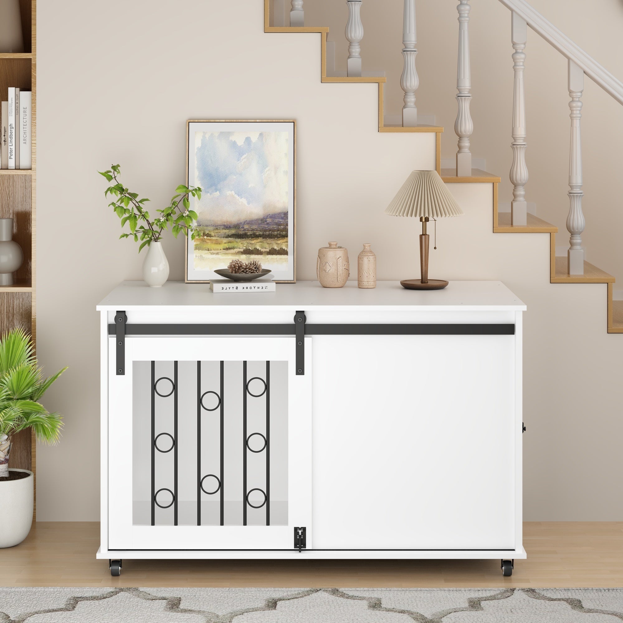 Dog Crate — Sliding Barn Door