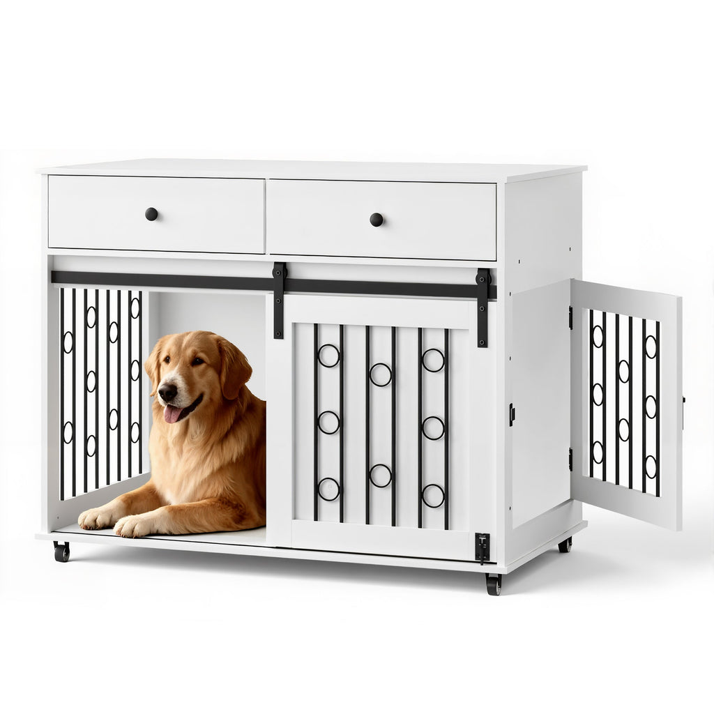 Dog Crate — Sliding Barn Door