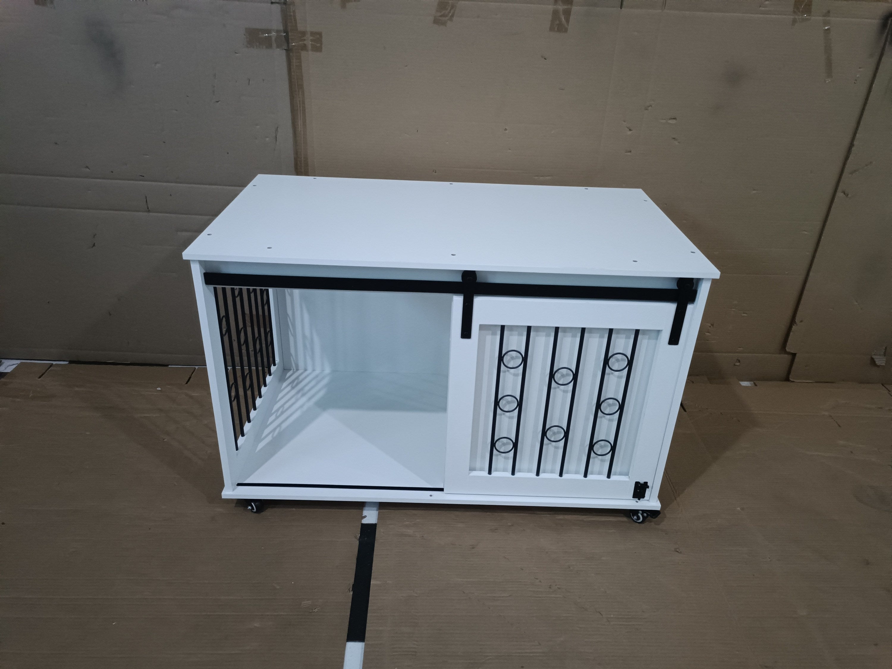 Dog Crate — Sliding Barn Door
