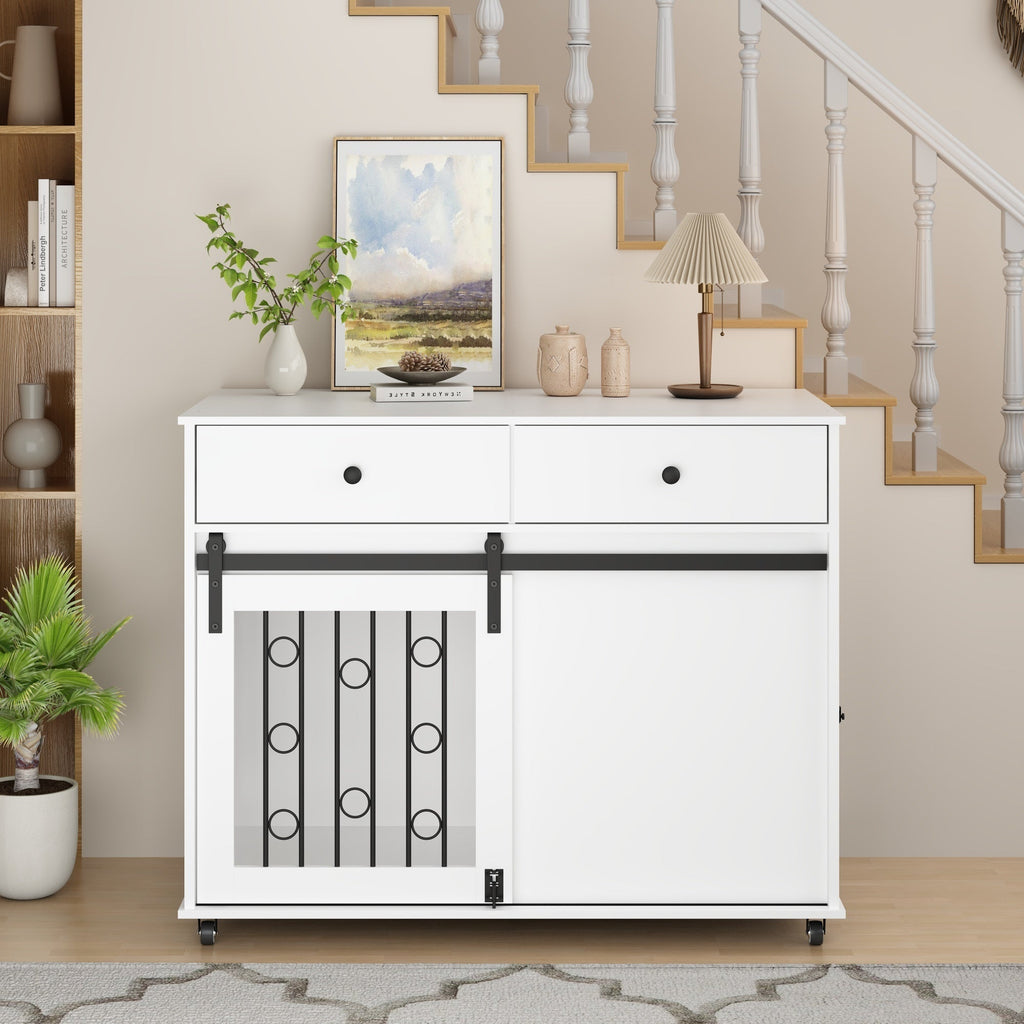 Dog Crate — Sliding Barn Door
