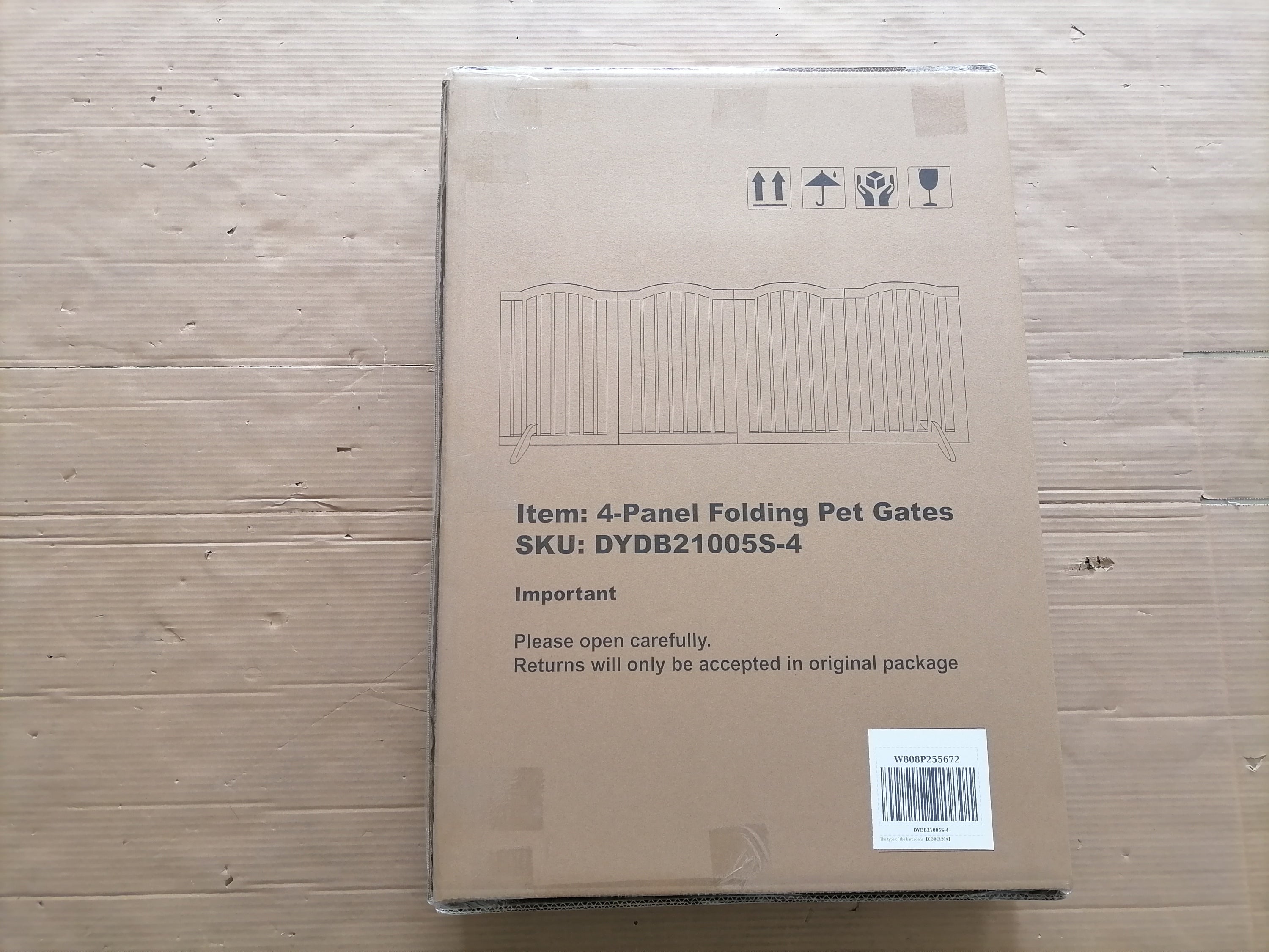 Freestanding Pet Gate — Foldable Wood