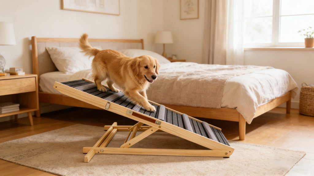 Adjustable Dog Ramp — Solid Wood