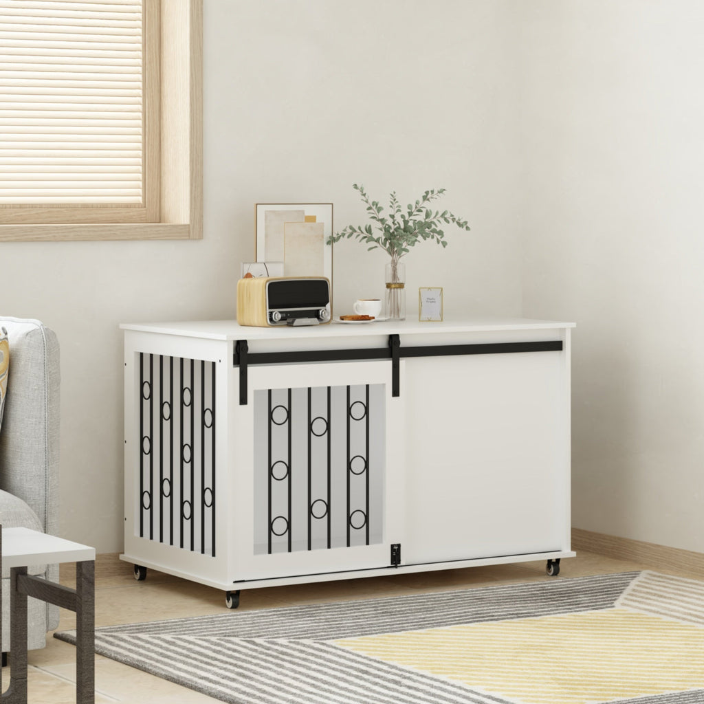 Dog Crate — Sliding Barn Door