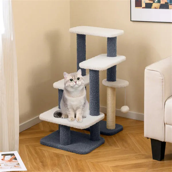 Cat Stairs & Tree — 4-Level Combo
