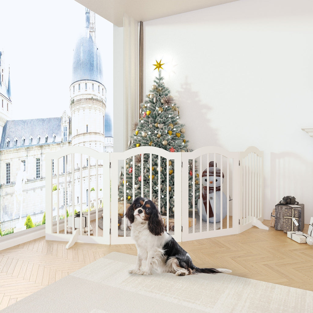 Freestanding Pet Gate — Foldable Wood