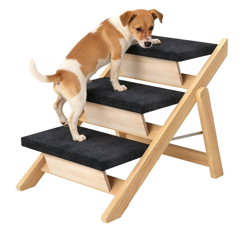 Foldable Wood Pet Stairs & Ramp — Small