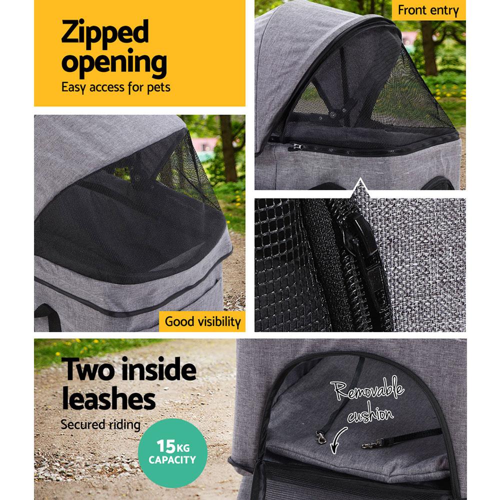 3-in-1 Pet Stroller — Grey