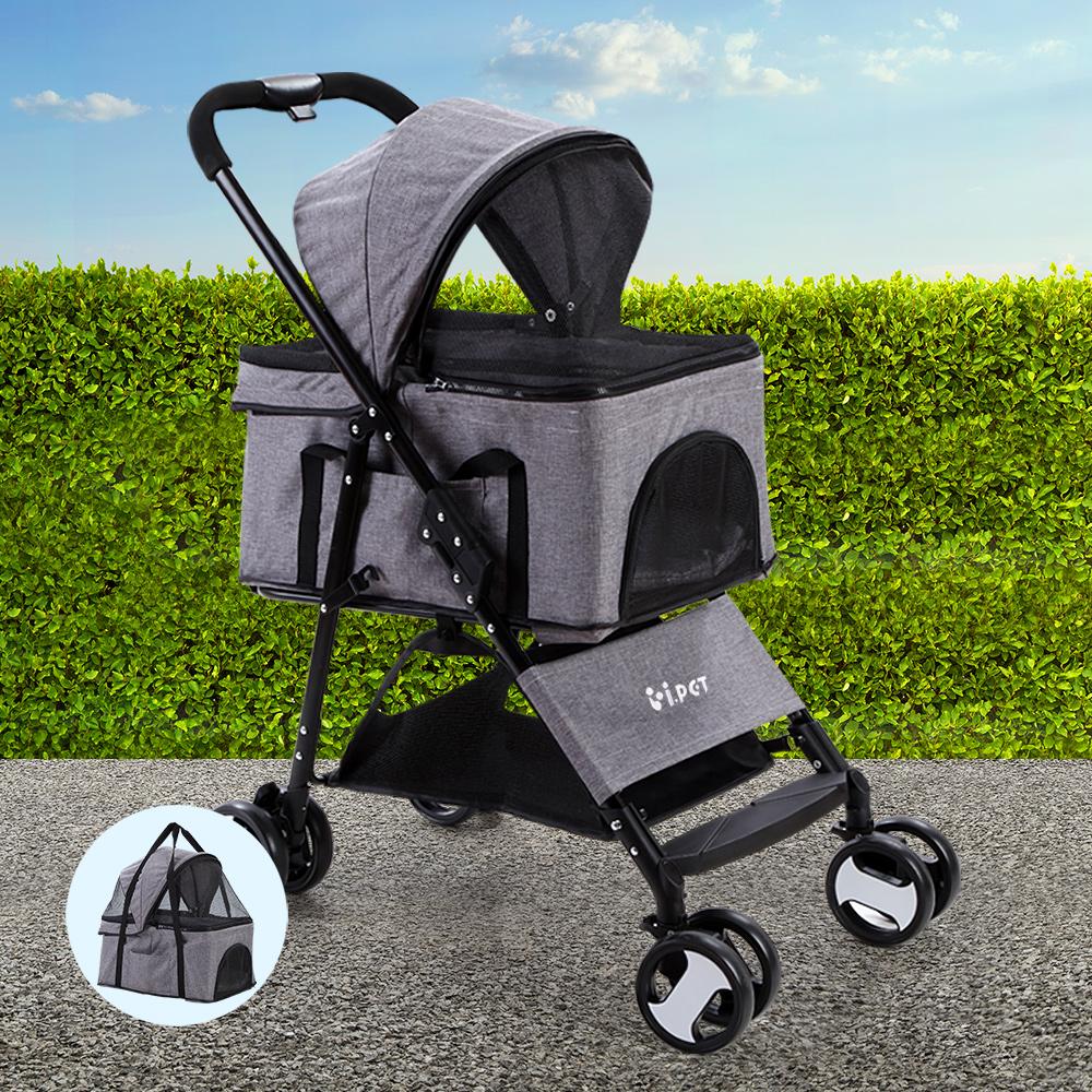 3-in-1 Pet Stroller — Grey