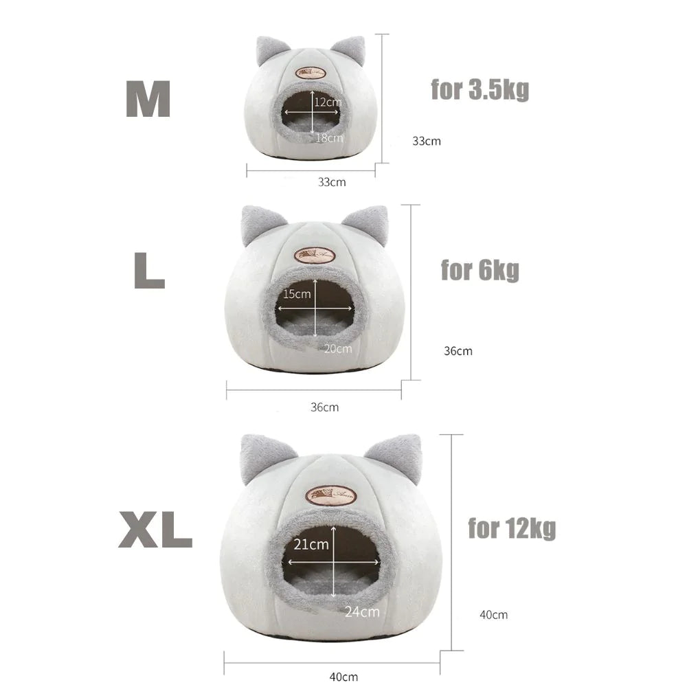 2-in-1 Pet Cave Bed