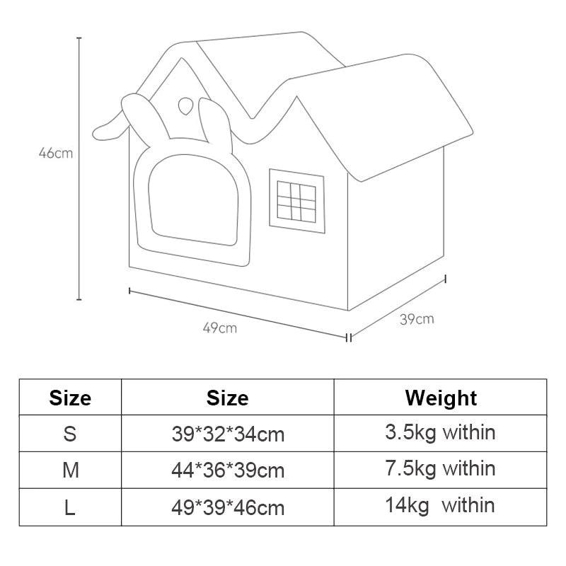 Plush Pet House — Removable Roof