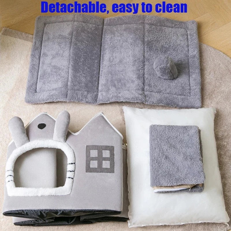Plush Pet House — Removable Roof