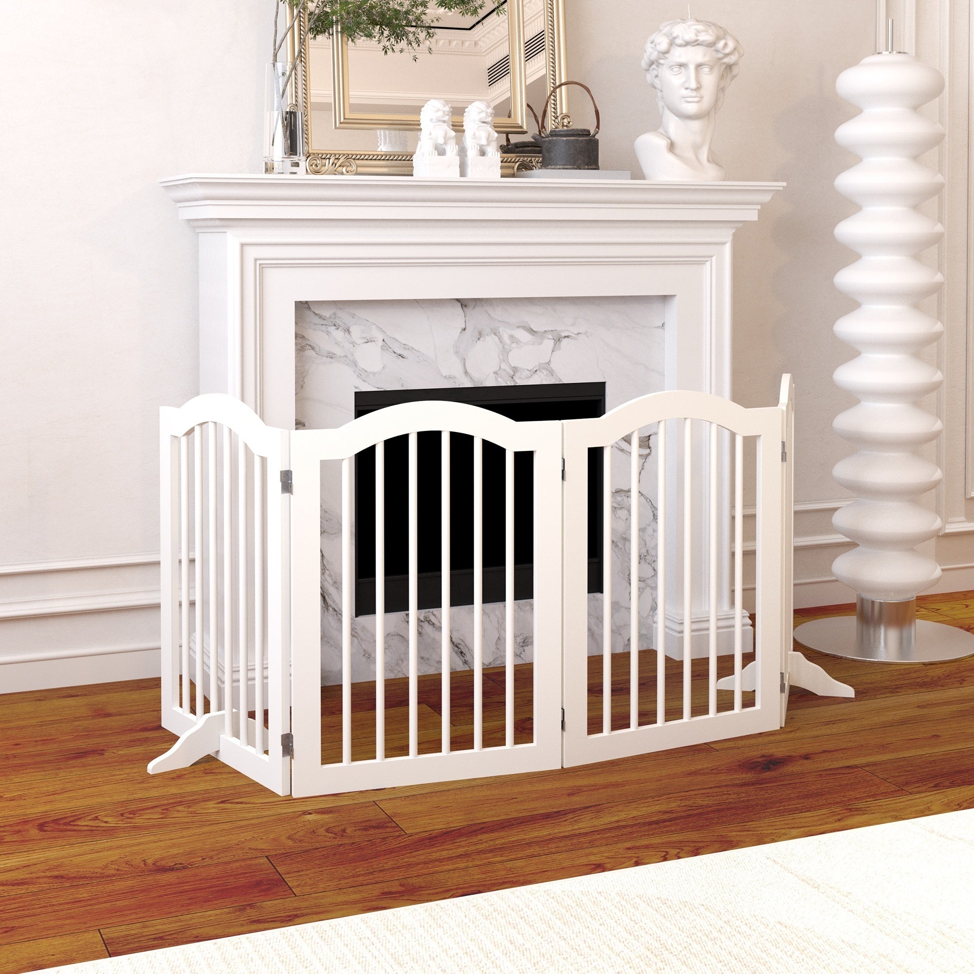 Freestanding Pet Gate — Foldable Wood