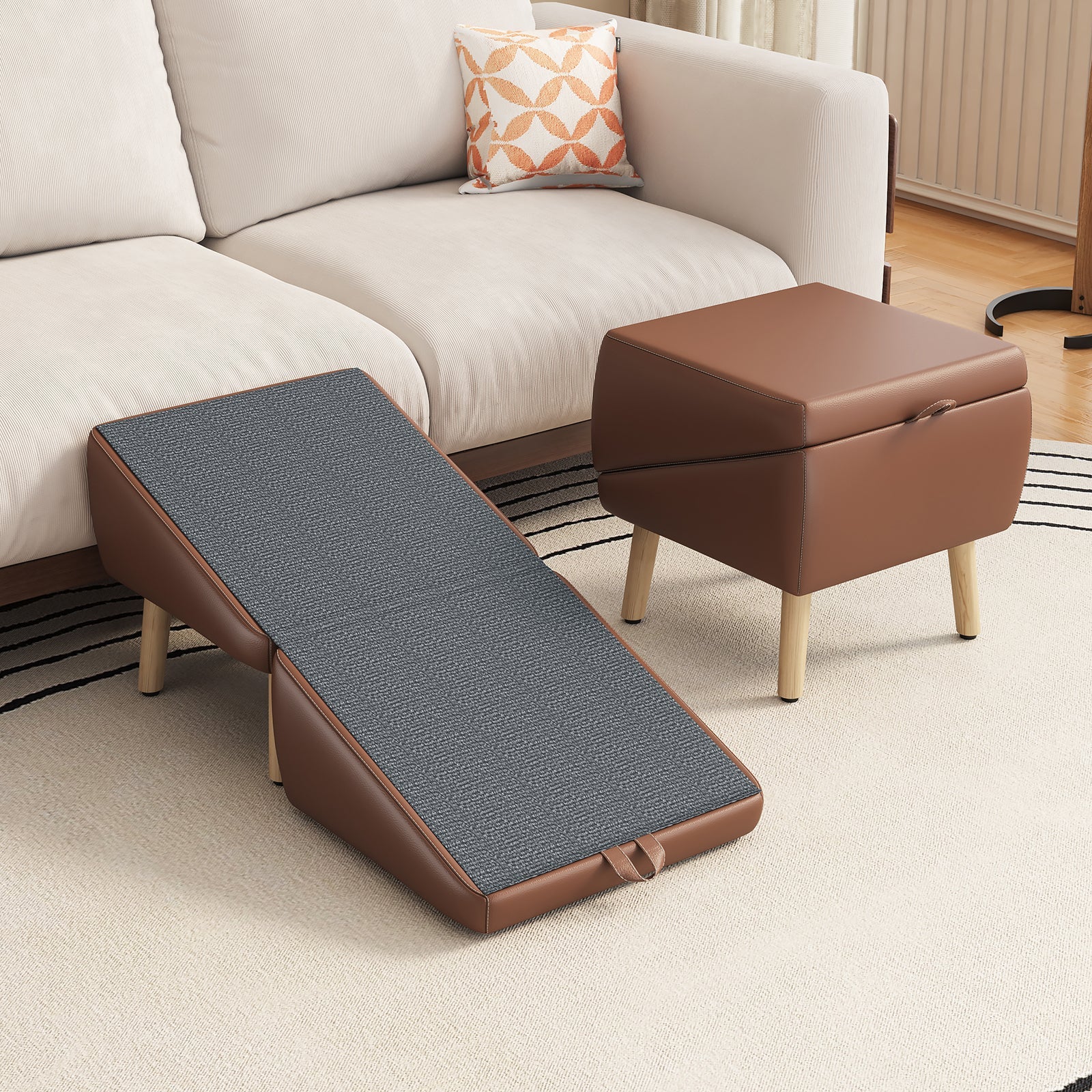 Foldable Wood Pet Stairs & Ramp — Large
