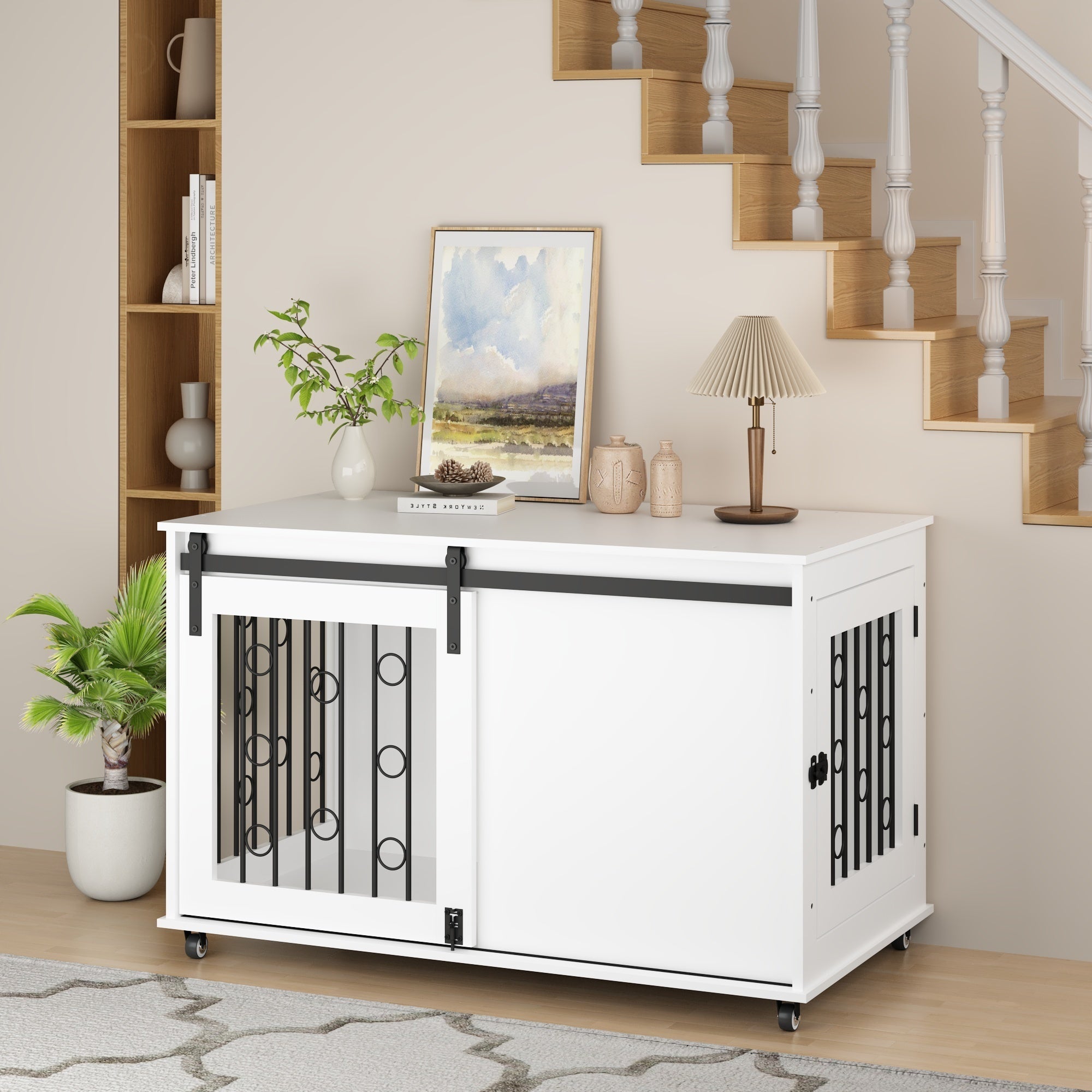 Dog Crate — Sliding Barn Door