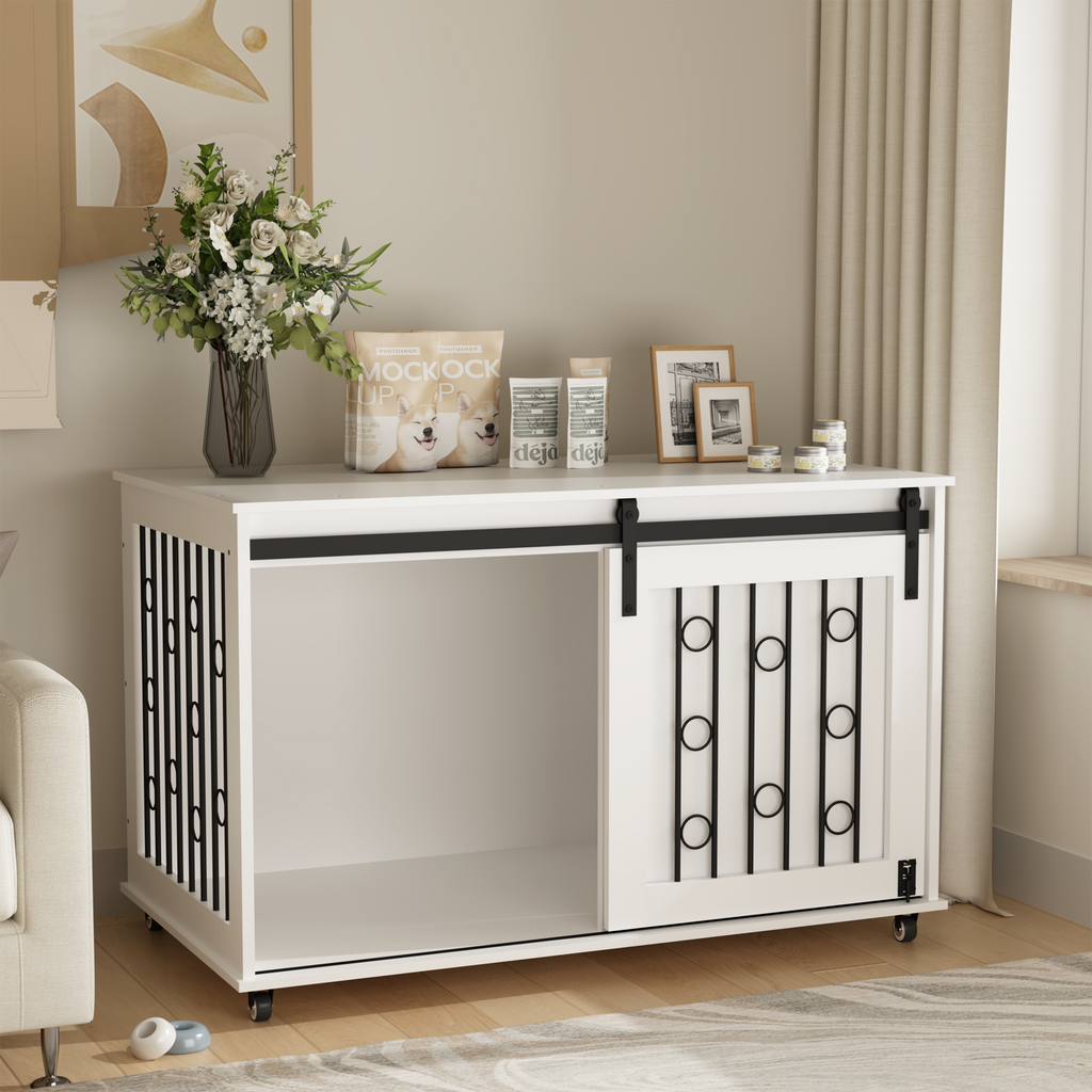 Dog Crate — Sliding Barn Door