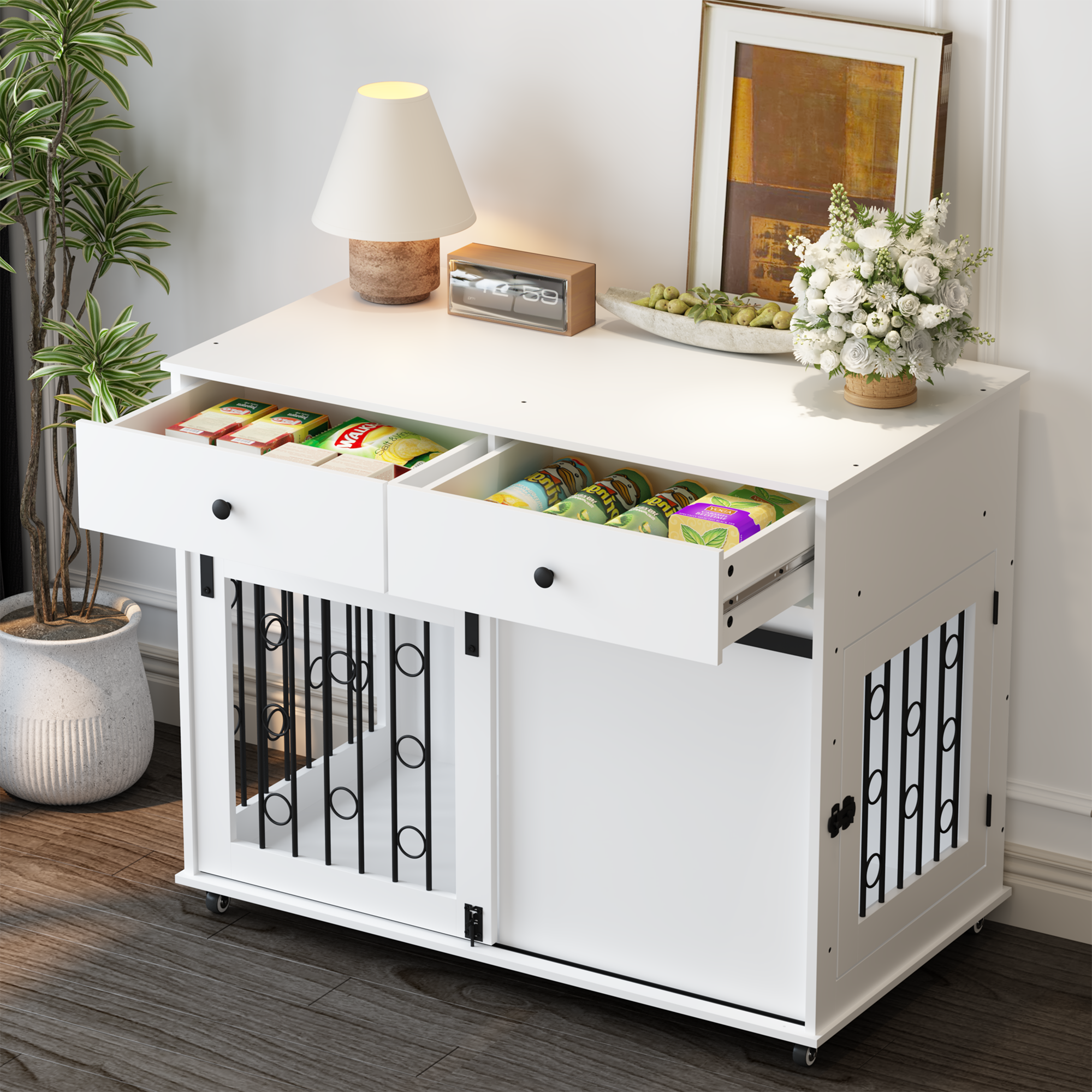 Dog Crate — Sliding Barn Door